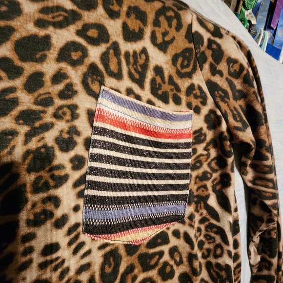 Grace & Emma Leopard Print Long Sleeve Tee shirt Dress Size 10/12Y - Picture 2 of 4
